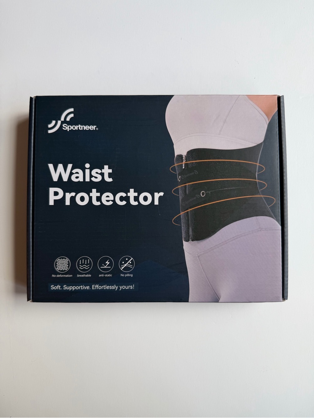 NIB: Waist Protector Support Belt Back Stabilizer — Black